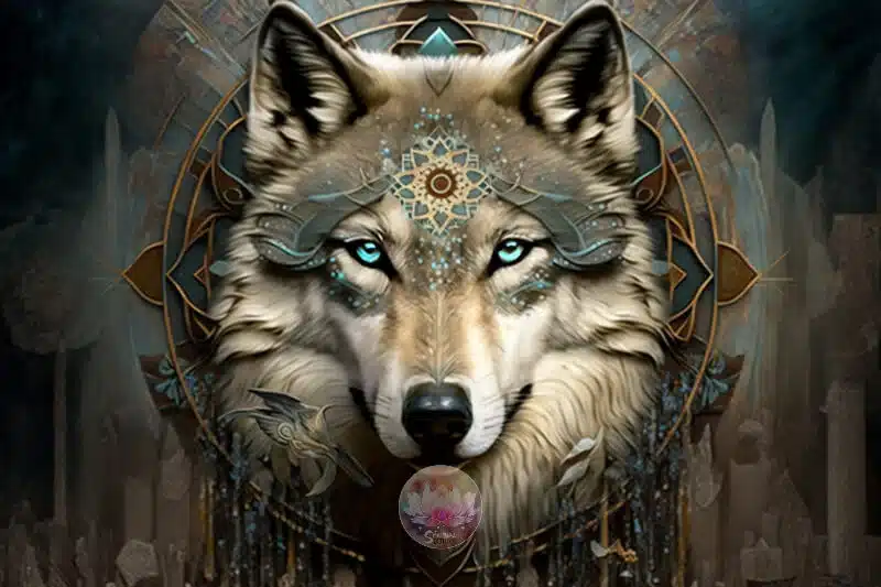 Grey wolf totem in native American culture meaning power and wisdom