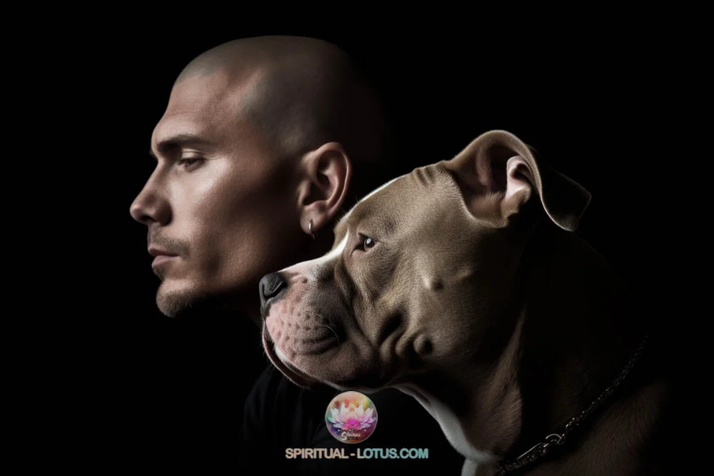 Pitbull the good companion with all positive spiritual meaning